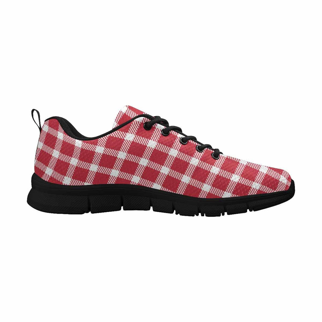 Sneakers for Men Buffalo Plaid Red and White - Running Shoes Dg856 - Mens