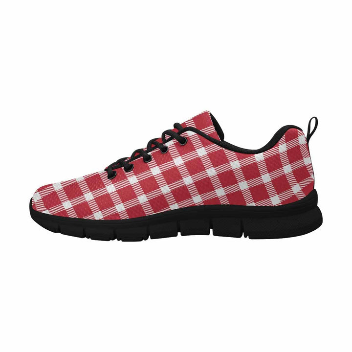 Sneakers for Men Buffalo Plaid Red and White - Running Shoes Dg856 - Mens