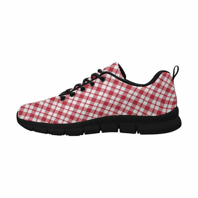 Sneakers For Men Buffalo Plaid Red And White - Running Shoes Dg858 - Mens