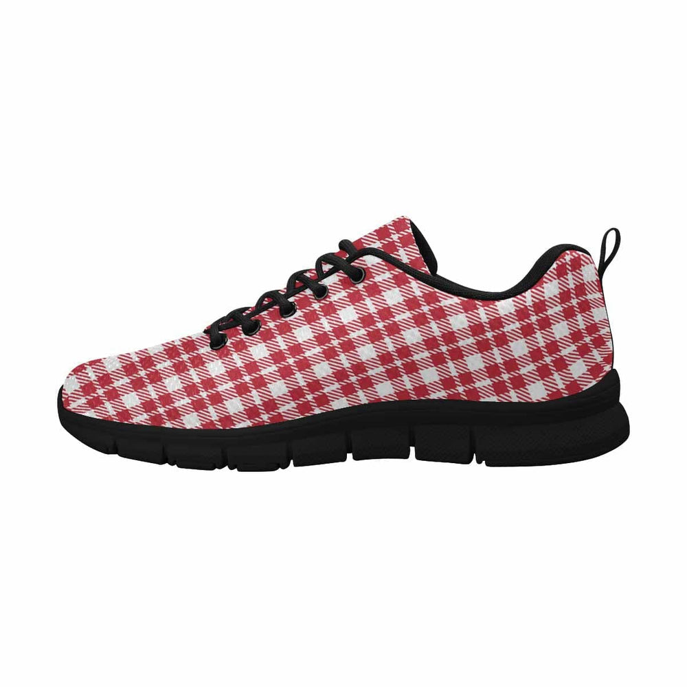 Sneakers for Men Buffalo Plaid Red and White - Running Shoes Dg860 - Mens