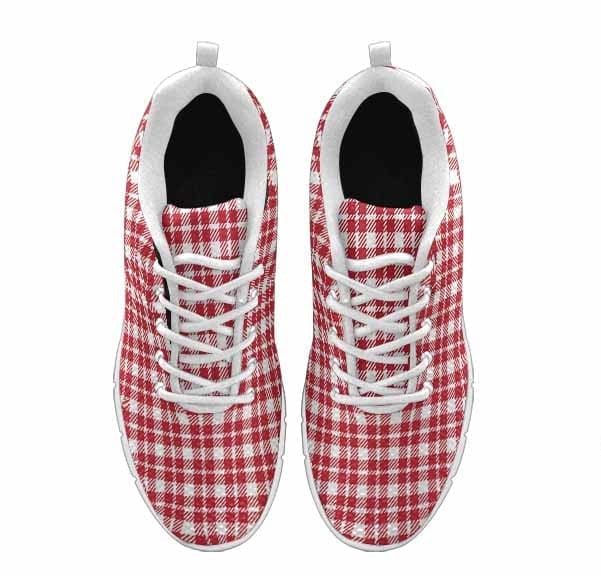 Sneakers for Men Buffalo Plaid Red and White - Running Shoes Dg861 - Mens