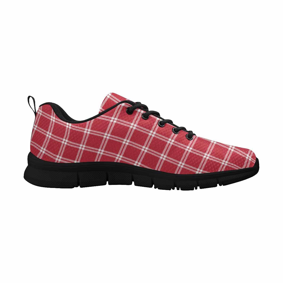 Sneakers For Men Buffalo Plaid Red And White Running Shoes Dg864 - Mens