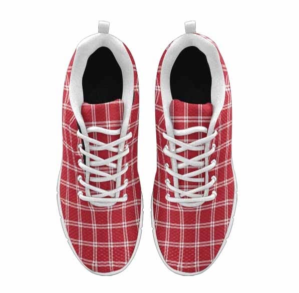 Sneakers for Men Buffalo Plaid Red and White - Running Shoes Dg865 - Mens