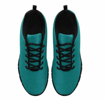 Sneakers For Men Dark Teal Green - Canvas Mesh Athletic Running Shoes - Mens