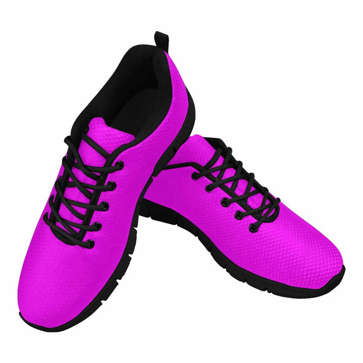 Sneakers for Men Fuchsia Pink - Canvas Mesh Athletic Running Shoes - Mens