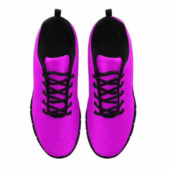 Sneakers for Men Fuchsia Pink - Canvas Mesh Athletic Running Shoes - Mens