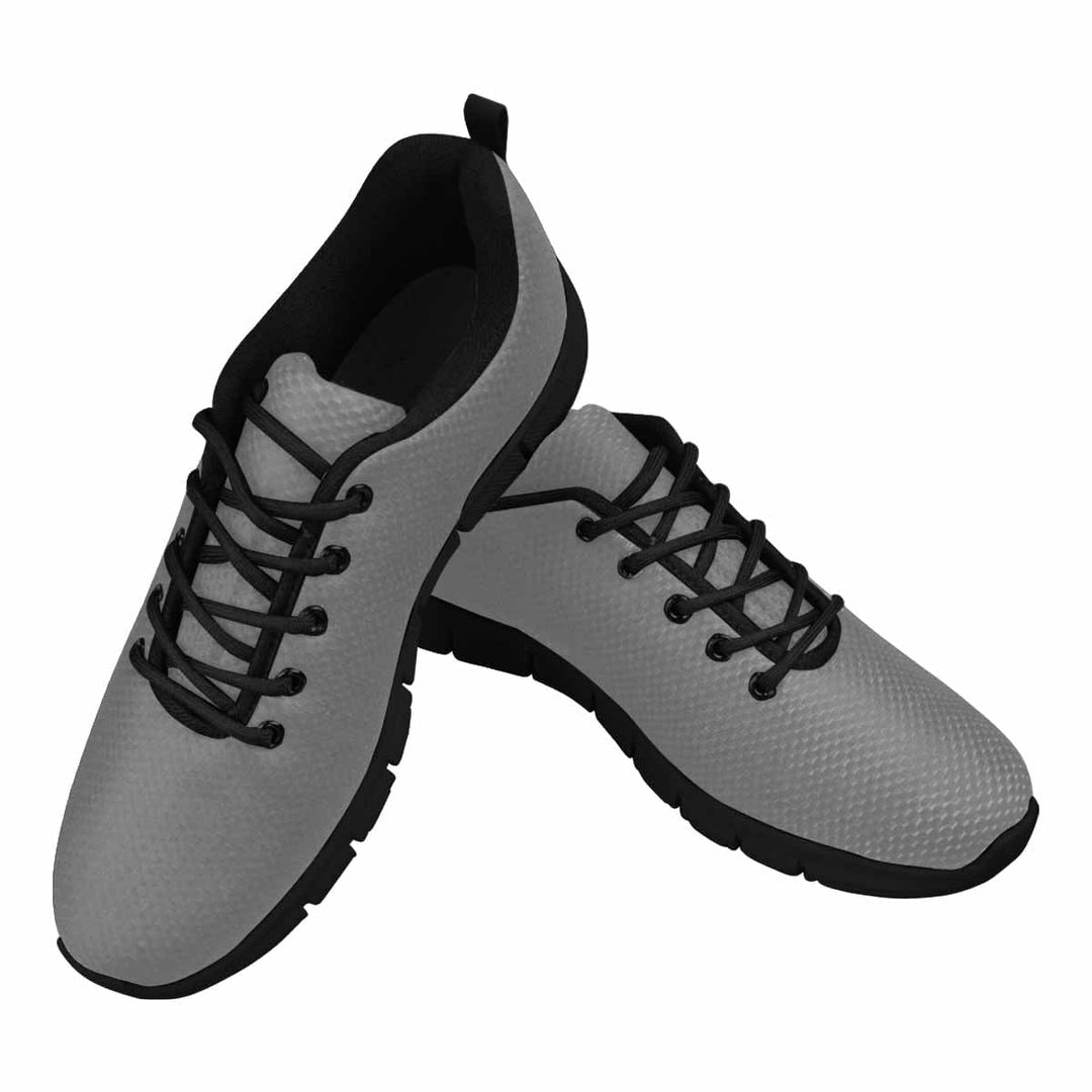 Sneakers for Men Grey and Black - Canvas Mesh Athletic Running Shoes - Mens