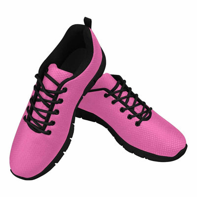 Sneakers For Men Pink And Black - Canvas Mesh Athletic Running Shoes - Mens