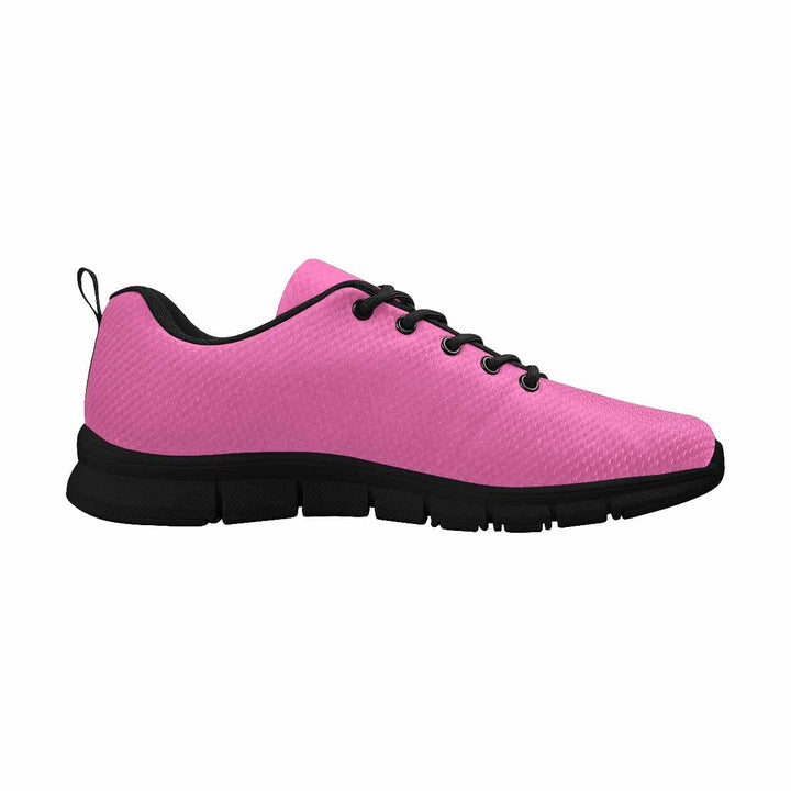 Sneakers for Men Pink and Black - Canvas Mesh Athletic Running Shoes - Mens