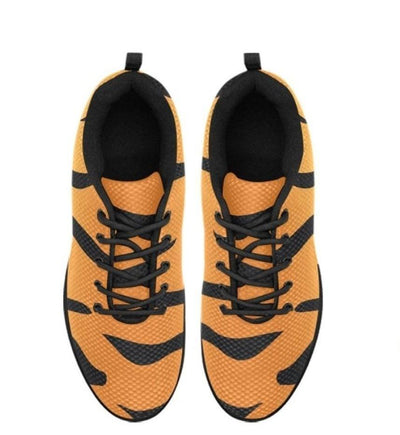 Sneakers For Women Orange And Black Tiger Striped - Running Shoes - Womens |