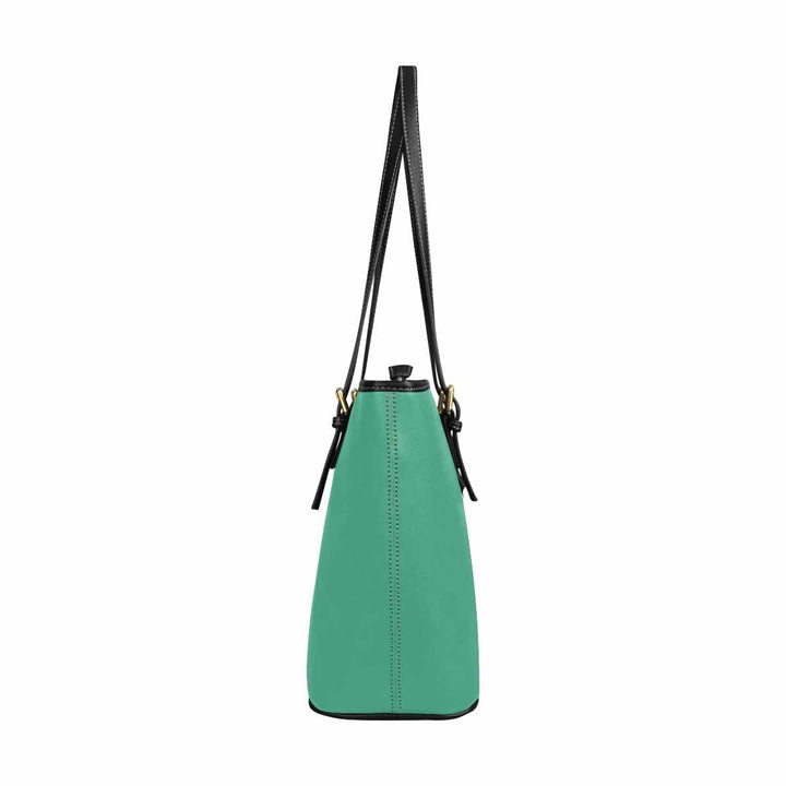 Large Leather Tote Shoulder Bag - Spearmint Green - Bags/Leather Tote Bags
