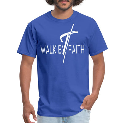 T-shirt - Short Sleeve Tee Walk By Faith Print - Mens | T-Shirts