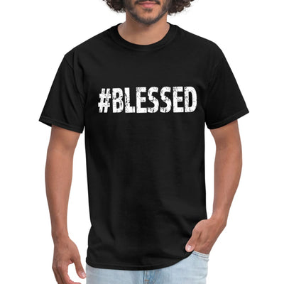 Graphic Tee #blessed Word Art Print - Mens | T-Shirts