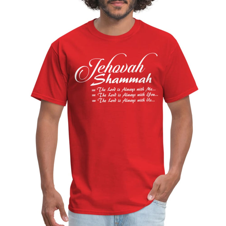 Graphic Tee Jehovah Shammah Word Art Print - Mens | T-Shirts