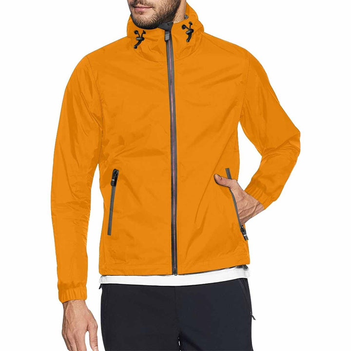 Tangerine Orange Hooded Windbreaker Jacket - Men / Women - Mens | Jackets