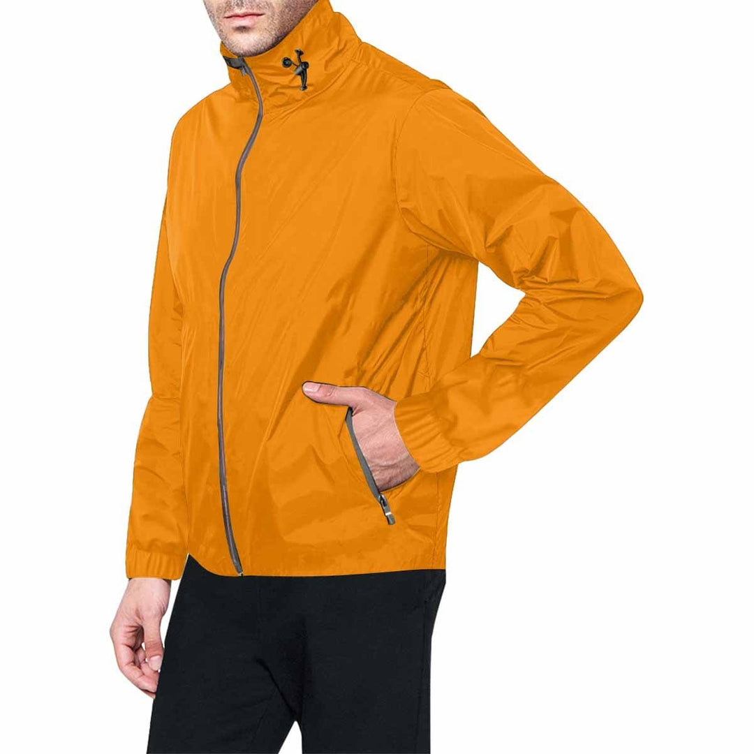 Tangerine Orange Hooded Windbreaker Jacket - Men / Women - Mens | Jackets