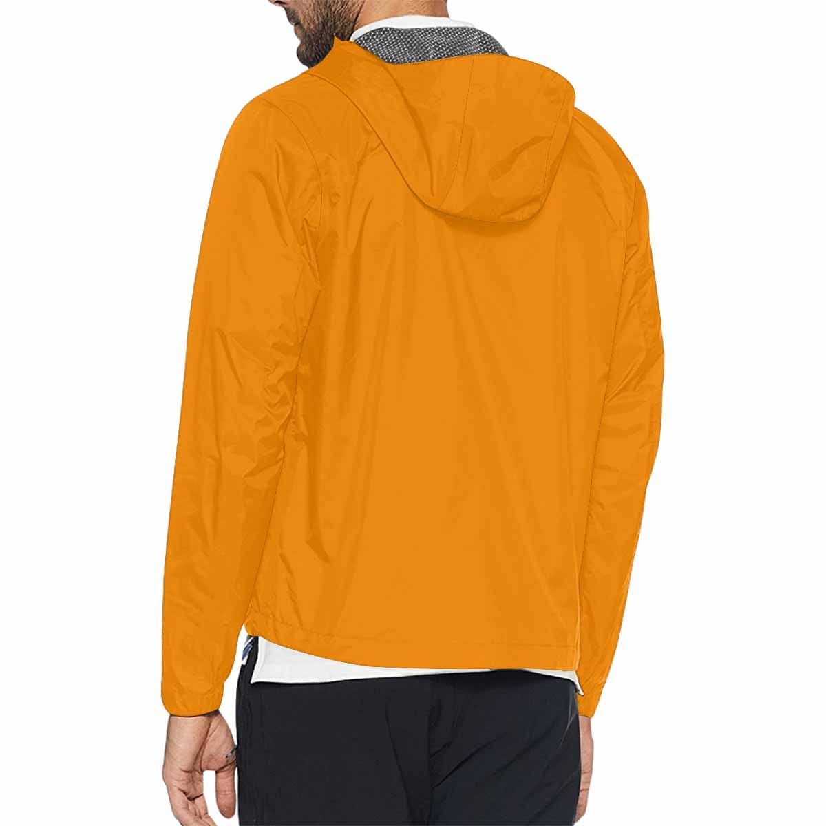 Tangerine Orange Hooded Windbreaker Jacket - Men / Women - Mens | Jackets