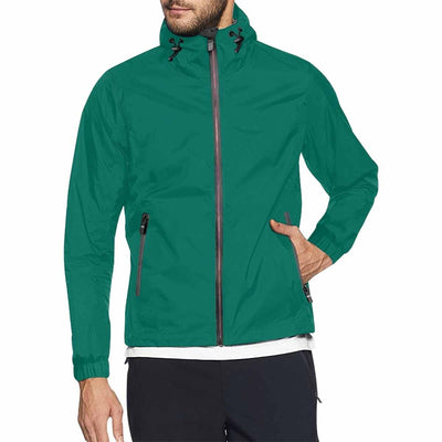 Teal Green Hooded Windbreaker Jacket - Men / Women - Mens | Jackets