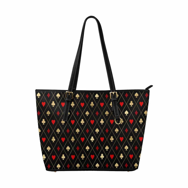 Large Leather Tote Shoulder Bag - Black Multicolor Handbag - Bags | Leather