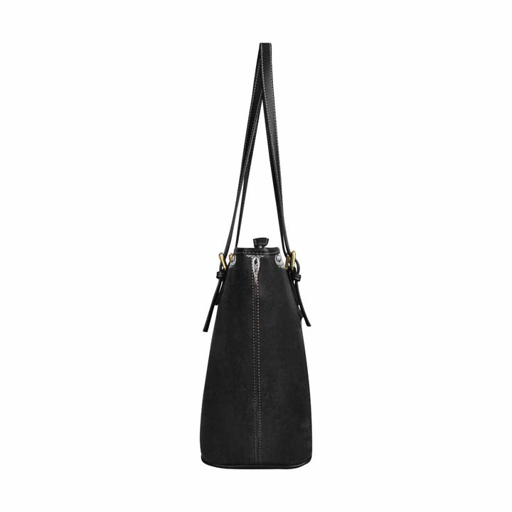 Large Leather Tote Shoulder Bag - Black Multicolor Handbag - Bags | Leather