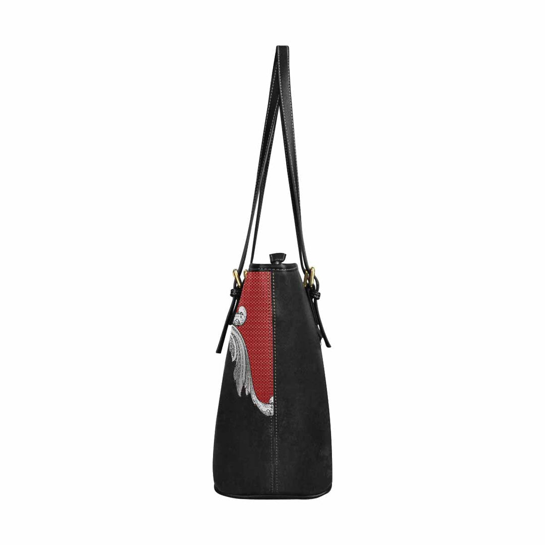 Large Leather Tote Shoulder Bag - Black Multicolor Handbag - Bags | Leather