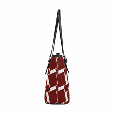 Large Leather Tote Shoulder Bag - Burgundy - Bags | Leather Tote Bags