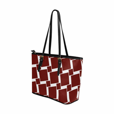 Large Leather Tote Shoulder Bag - Burgundy - Bags | Leather Tote Bags
