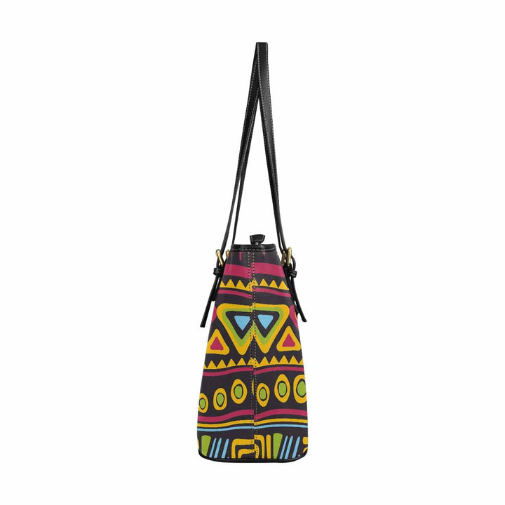 Large Leather Tote Shoulder Bag - Bohemian Print - Bags | Leather Tote Bags