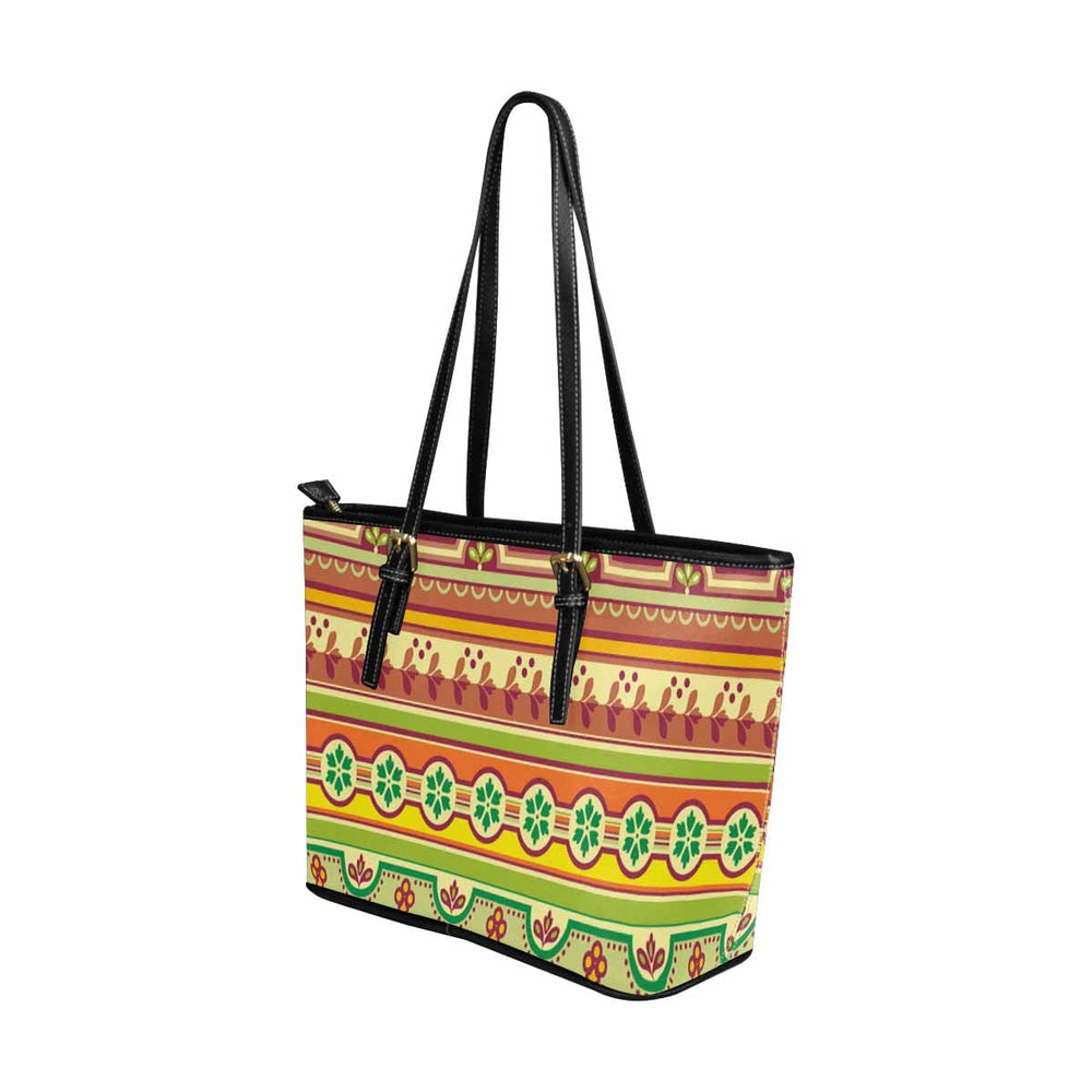 Large Leather Tote Shoulder Bag - Bohemian Print S463241 - Bags | Leather Tote