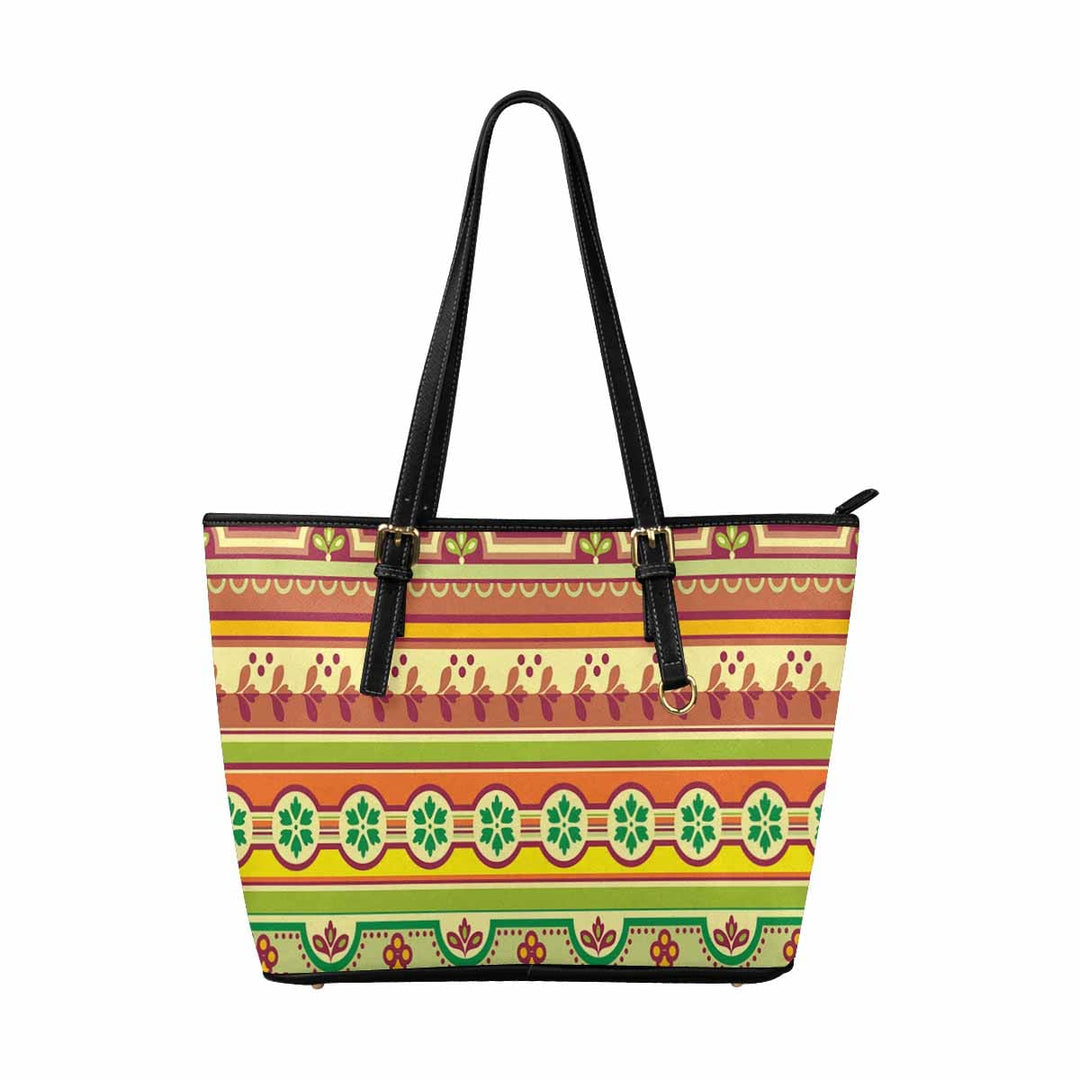 Large Leather Tote Shoulder Bag - Bohemian Print S463241 - Bags | Leather Tote