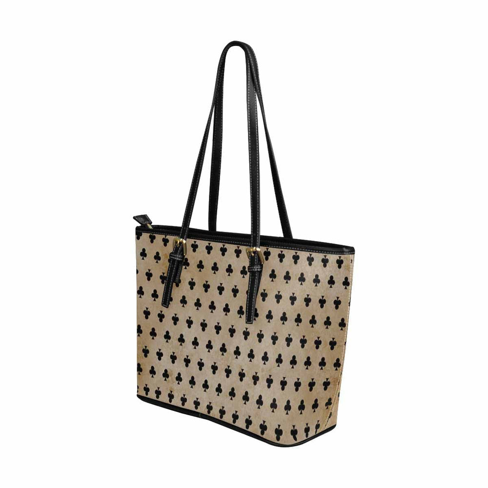 Large Leather Tote Shoulder Bag - Multicolor Illustration - Bags/Leather Tote