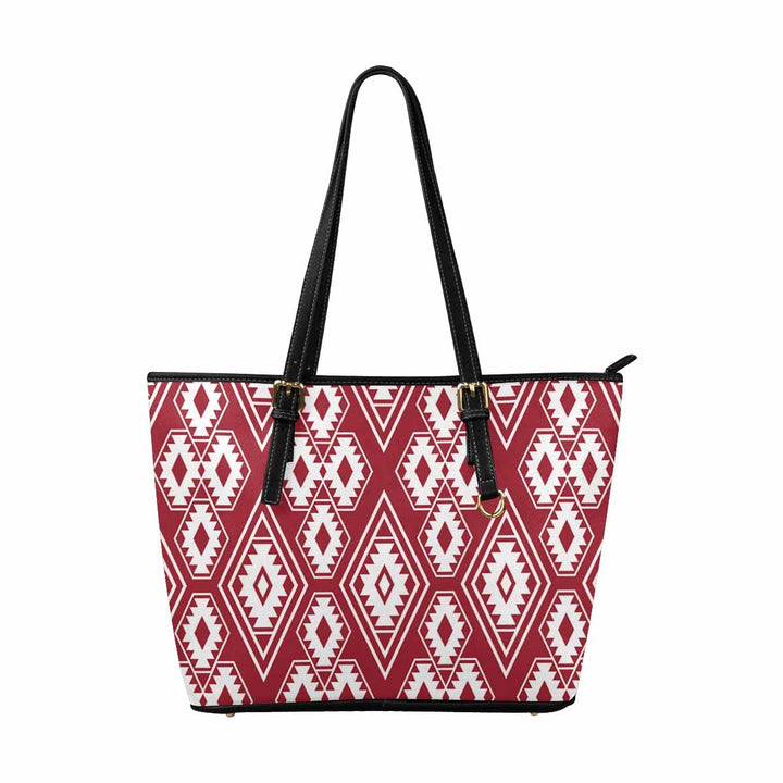 Large Leather Tote Shoulder Bag - Red - Bags | Leather Tote Bags