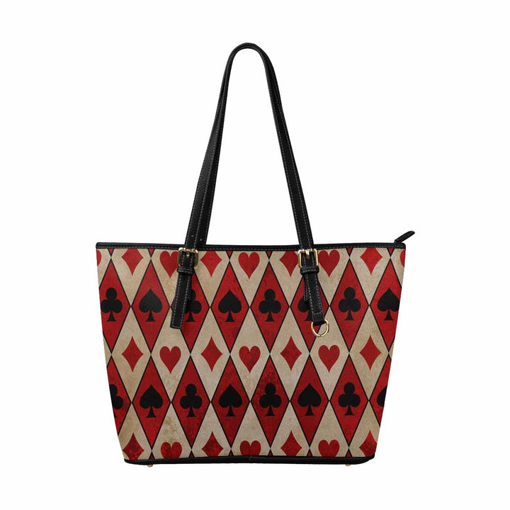 Large Leather Tote Shoulder Bag - Red - Bags | Leather Tote Bags