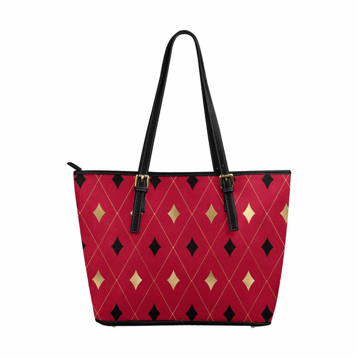 Large Leather Tote Shoulder Bag - Red - Bags | Leather Tote Bags