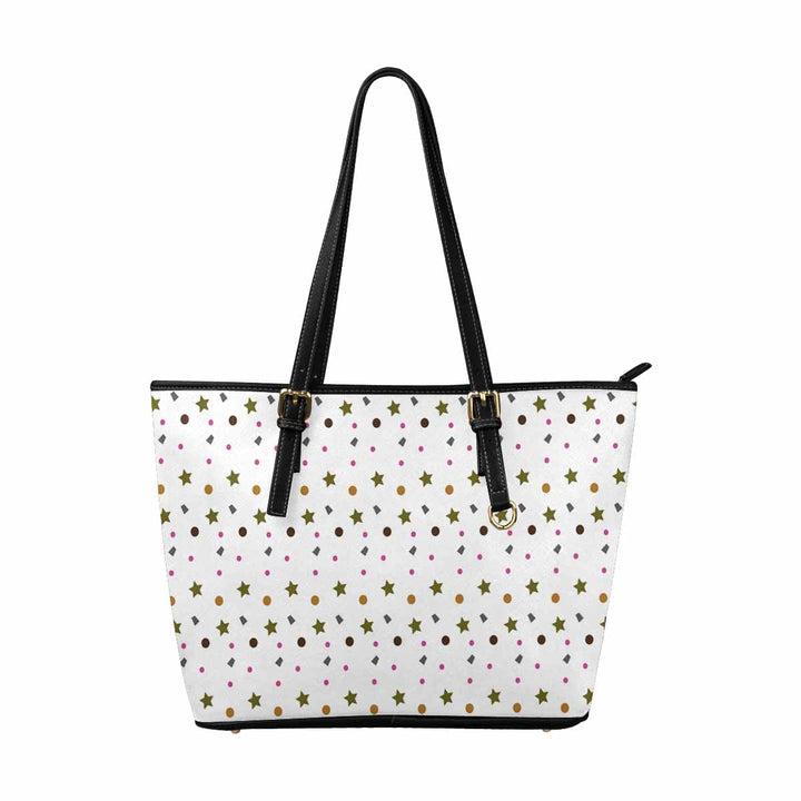 Large Leather Tote Shoulder Bag - Stars Tote - Bags | Leather Tote Bags