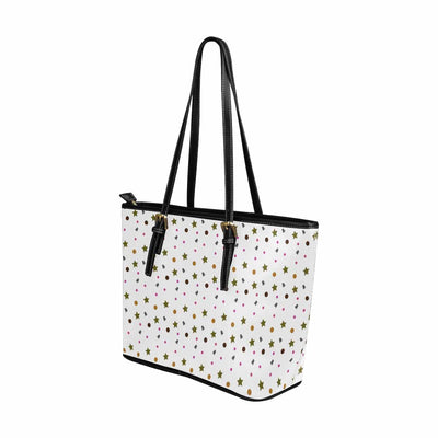 Large Leather Tote Shoulder Bag - Stars Tote - Bags | Leather Tote Bags