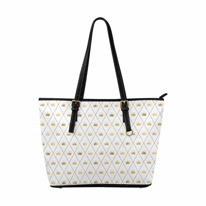 Large Leather Tote Shoulder Bag - White - Bags | Leather Tote Bags