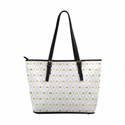 Large Leather Tote Shoulder Bag - White - Bags | Leather Tote Bags