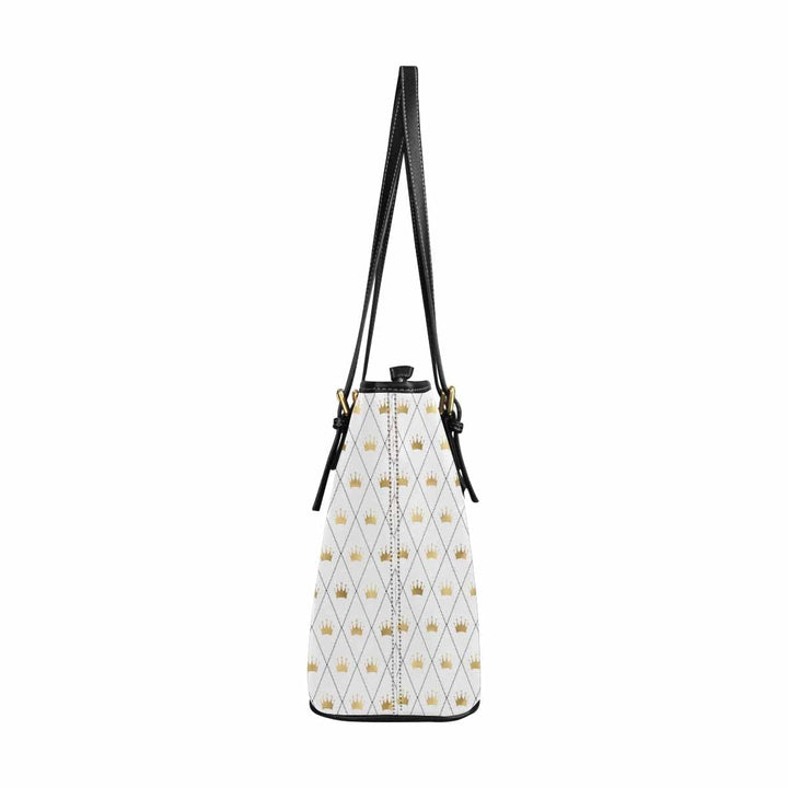 Large Leather Tote Shoulder Bag - White - Bags | Leather Tote Bags