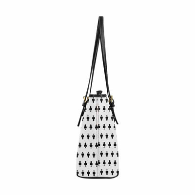 Large Leather Tote Shoulder Bag - White - Bags | Leather Tote Bags