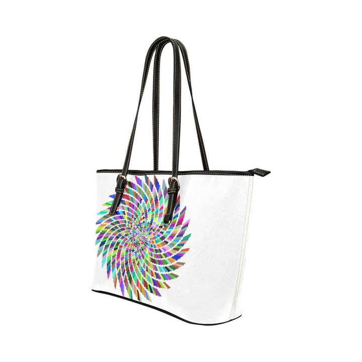 Large Leather Tote Shoulder Bag - White and Wheel T424393 - Bags | Leather Tote