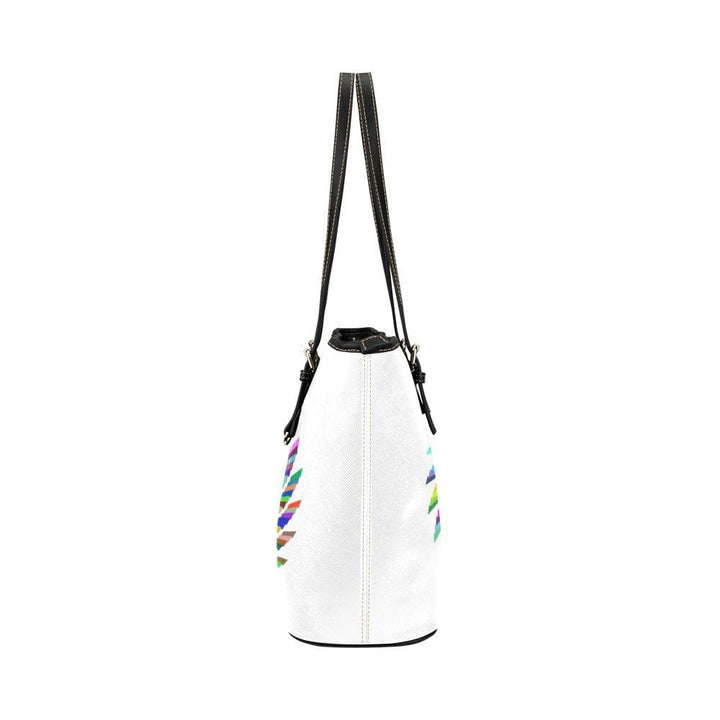 Large Leather Tote Shoulder Bag - White and Wheel T424393 - Bags | Leather Tote