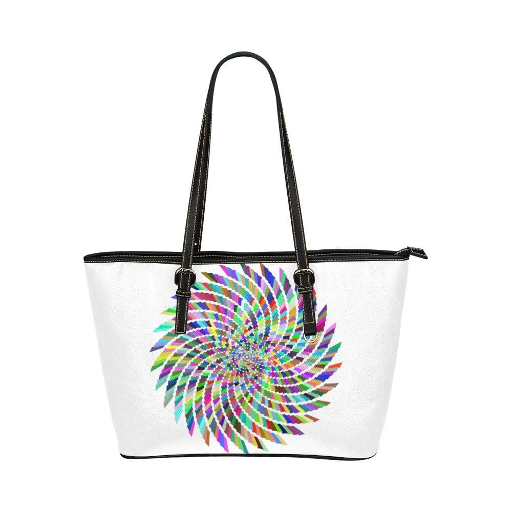 Large Leather Tote Shoulder Bag - White and Wheel T424393 - Bags | Leather Tote