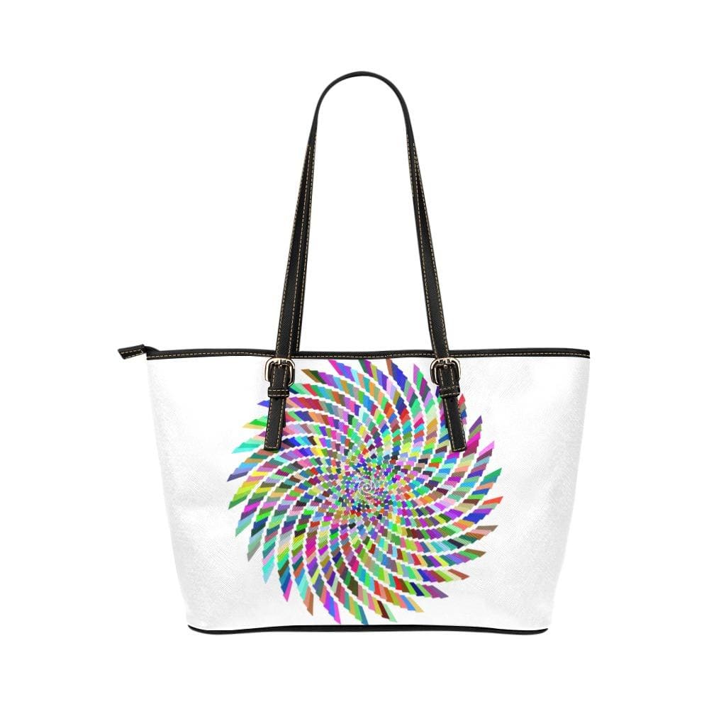 Large Leather Tote Shoulder Bag - White And Wheel T424393 - Bags | Leather Tote
