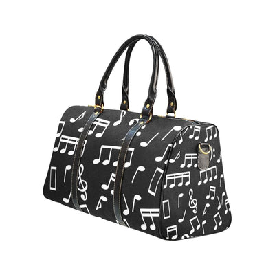 Travel Bag Leather Carry On Large Luggage Bag Black Music Notes - Bags | Travel