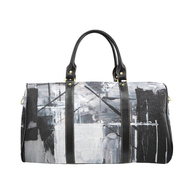 Travel Bag - Leather Carry On Large Luggage Bag Black/white - B606 - Bags |