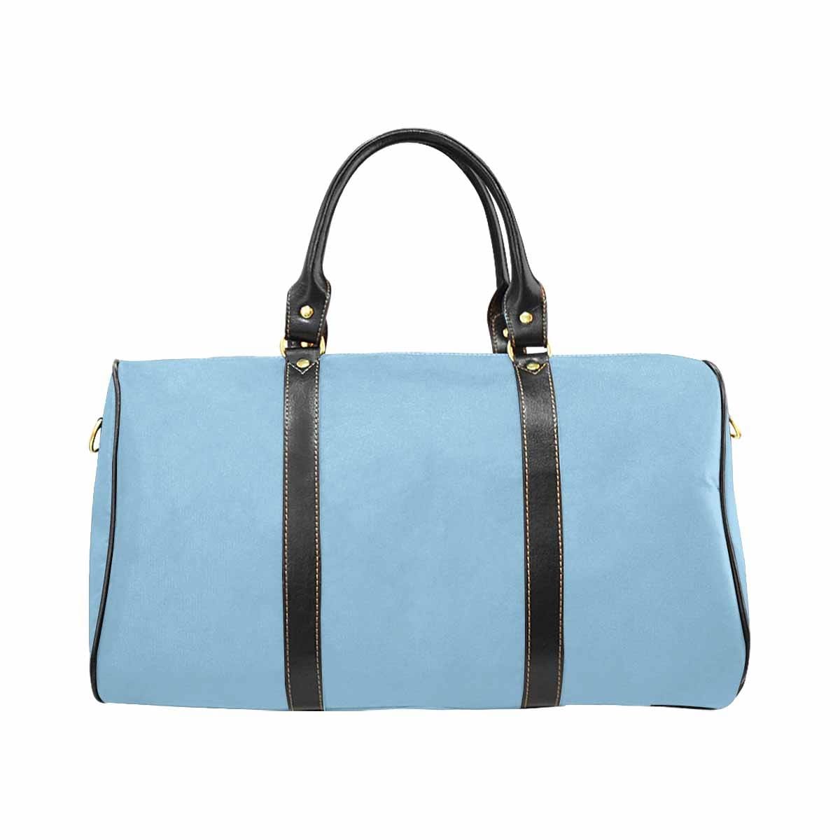 Travel Bag Leather Carry On Large Luggage Bag Cornflower Blue - Bags | Travel