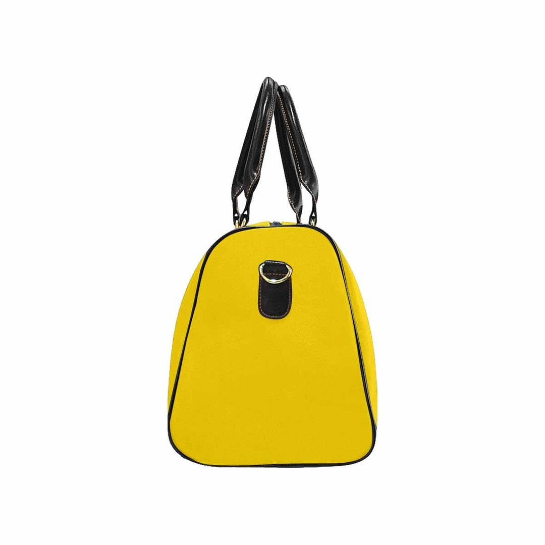 Travel Bag Leather Carry on Large Luggage Bag Gold Yellow - Bags | Travel Bags