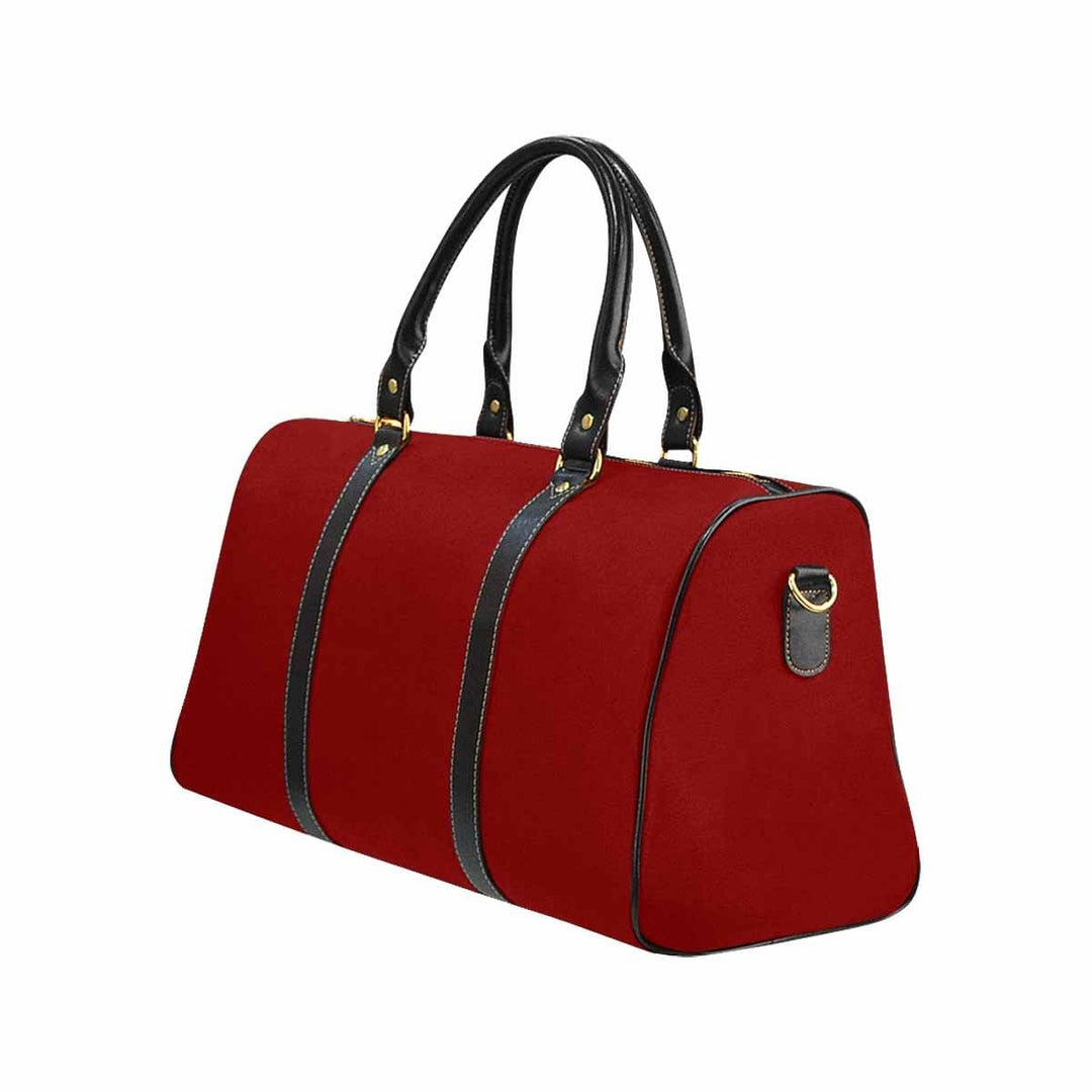 Travel Bag Leather Carry on Large Luggage Bag Maroon Red - Bags | Travel Bags