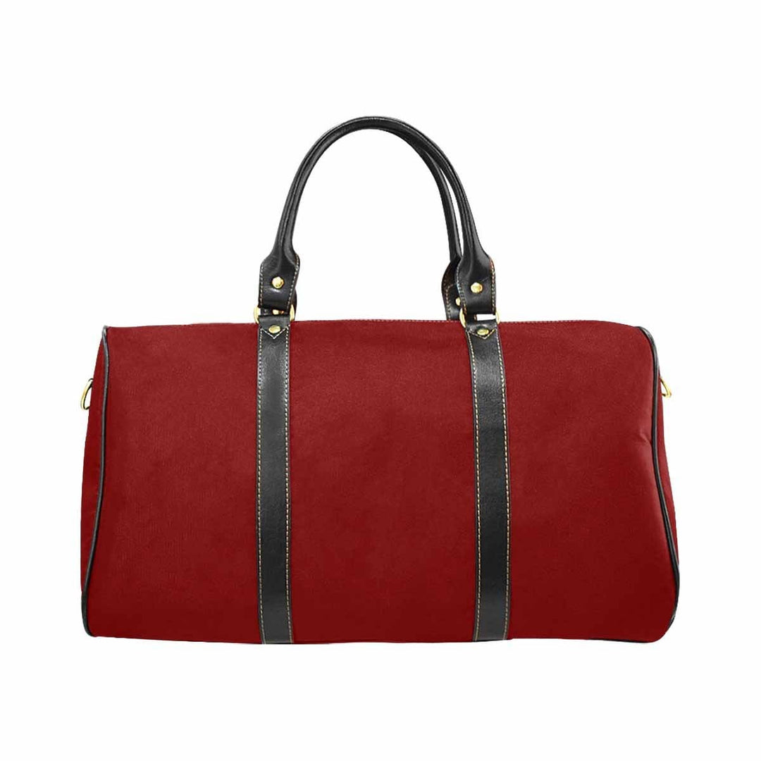 Travel Bag Leather Carry on Large Luggage Bag Maroon Red - Bags | Travel Bags